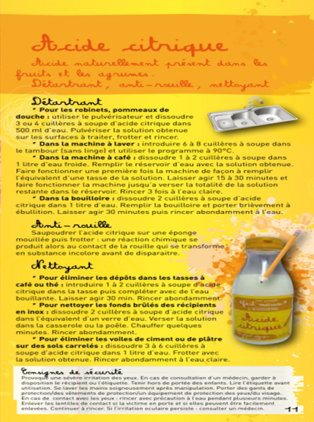 DIY acide citrique zéro déchet