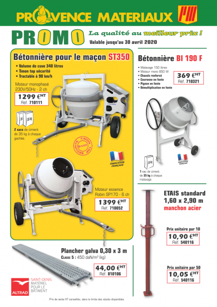 Promo bétonnière