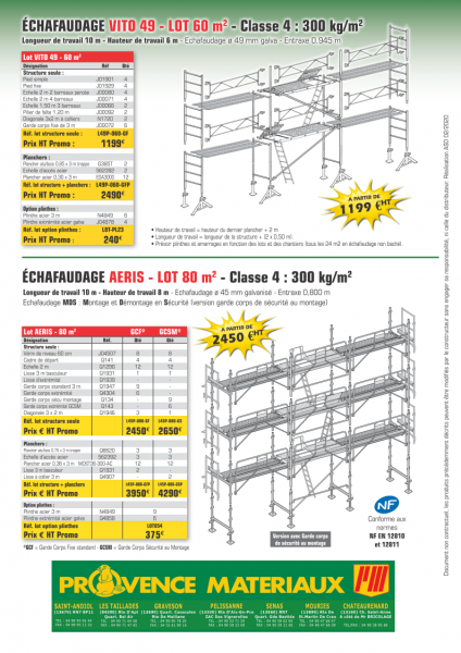 Promo échaffaudage