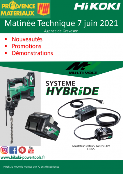 Matinée technique HIKOKI à Graveson le lundi 7 juin 2021