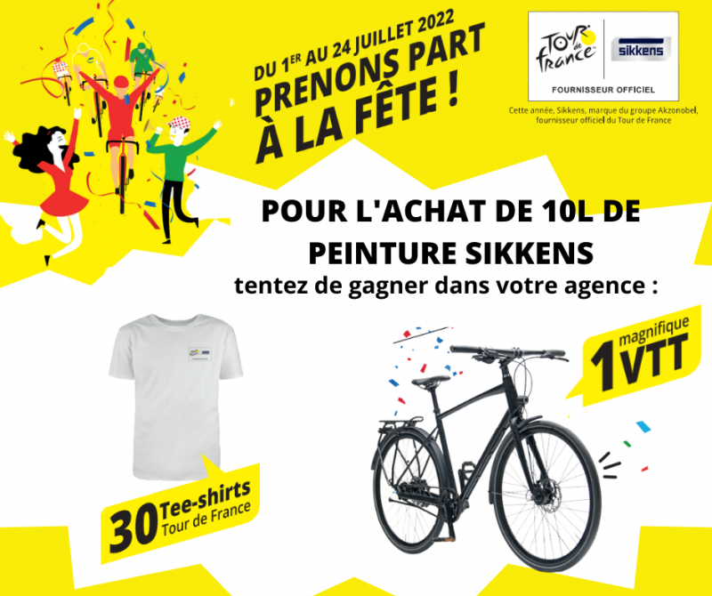 Cadeaux à gagner pour l'achat de 10L de peinture SIKKENS