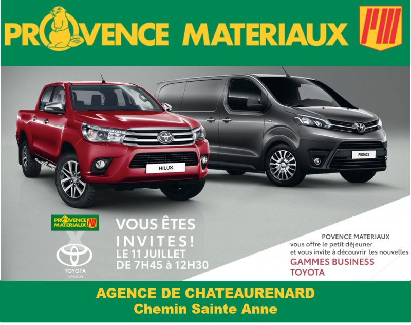 Mardi 11 juillet : matinée TOYOTA à l'agence de Chateaurenard
